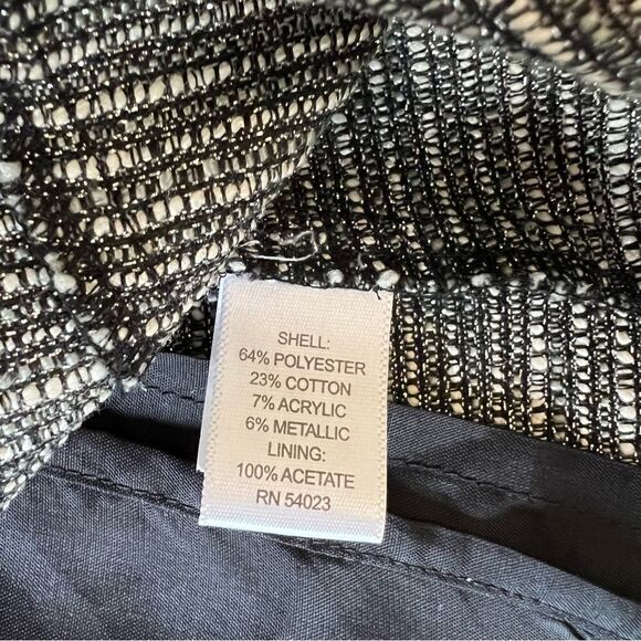 Banana Republic Tweed Metallic Pleated Fit & Flare Mini Skirt Size 14 - Picture 7 of 9